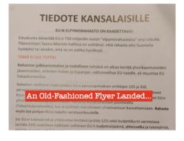 Finnish Politics – FinnExit & Austerity Flyer in My MailBox